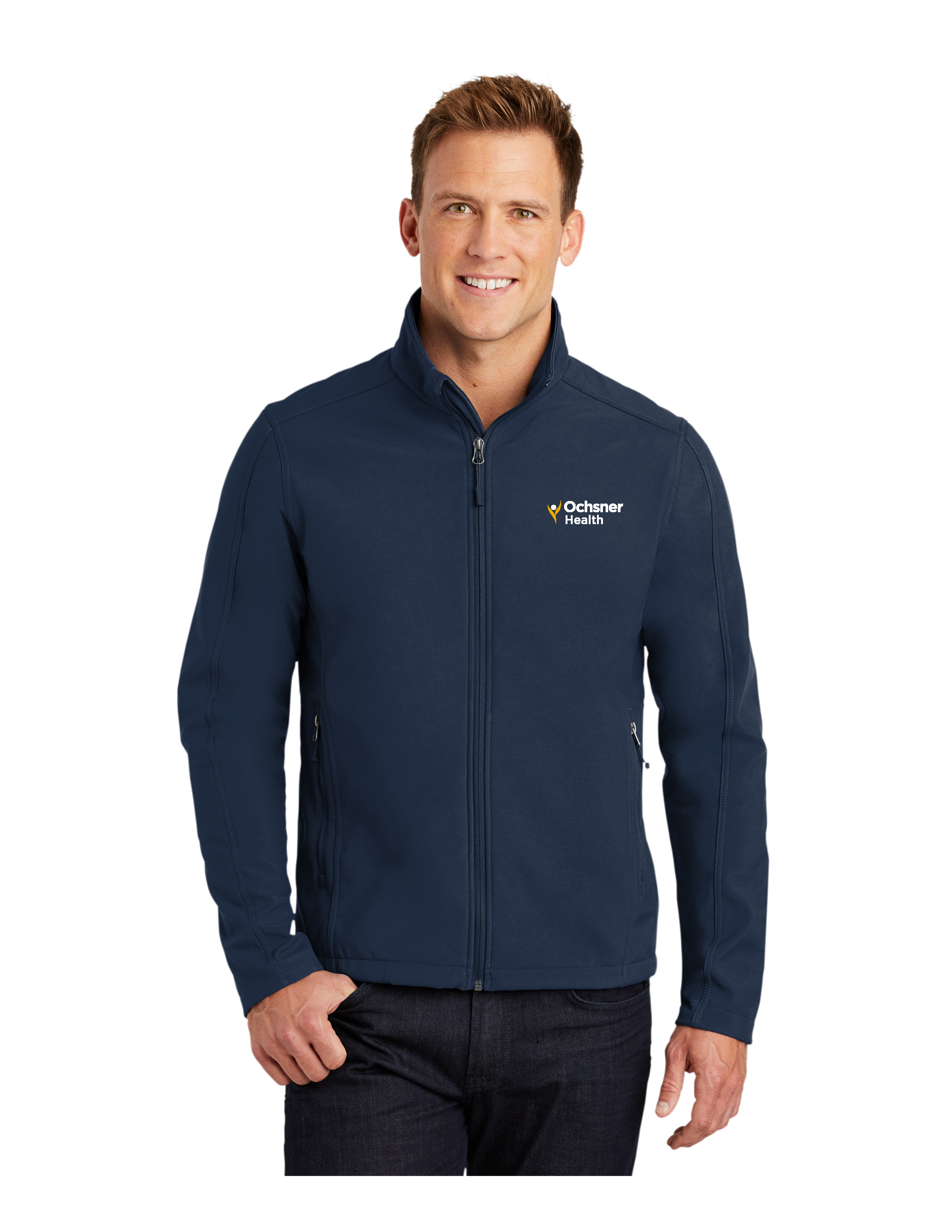 Men's Softshell Jacket, Navy, large image number 1