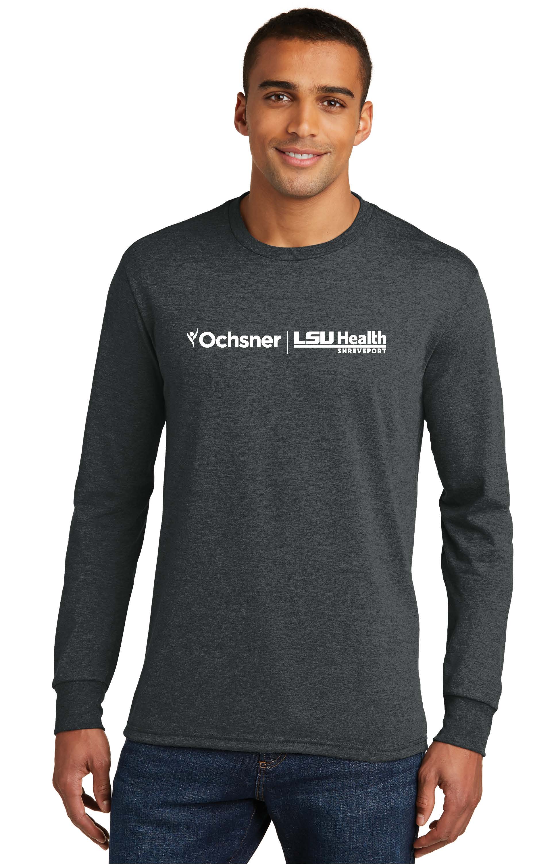 Ochsner LSU Health Shreveport Unisex Long Sleeve T-Shirt, Charcoal Gray, large image number 1