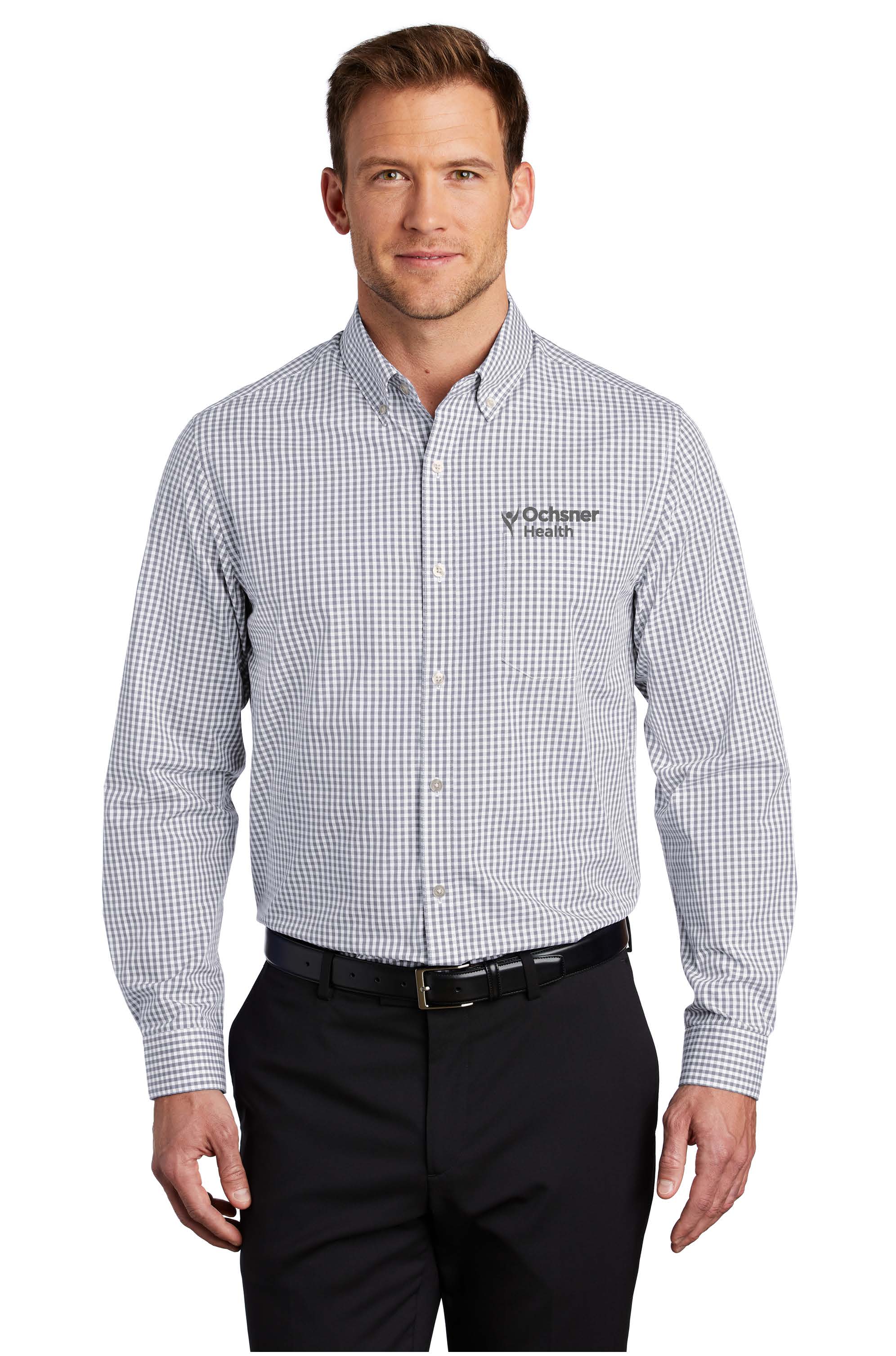 Port Authority Broadcloth Gingham Easy Care Shirt, , large image number 1